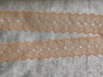 Feather Edge Eyelet Lace Per Meter 38mm Apricot